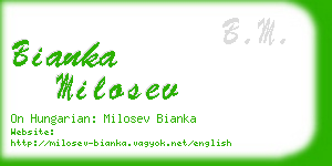 bianka milosev business card